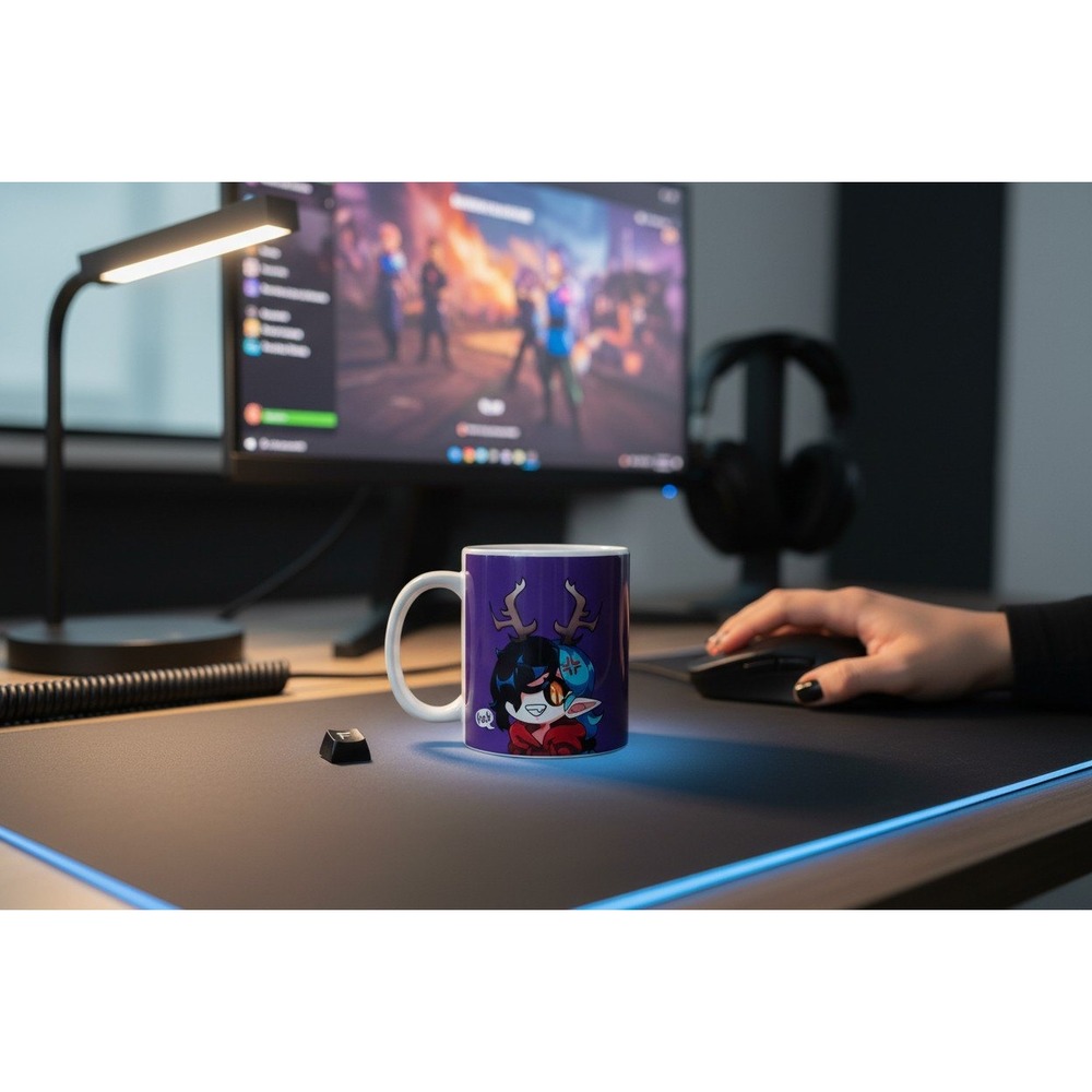 Anime Character Mug Unisex OS Purple Brand New Edgy Gamer Aesthetic